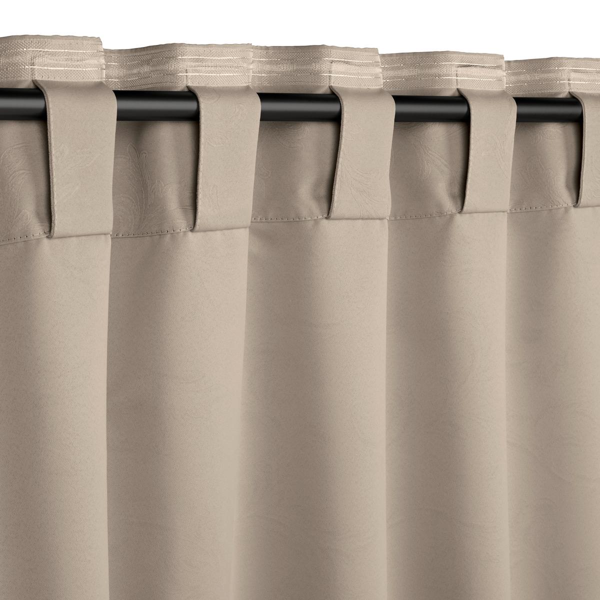 Zatemnitvena Zavesa Alva - rjavosiva, Moderno, tekstil (140/245cm) - Premium Living