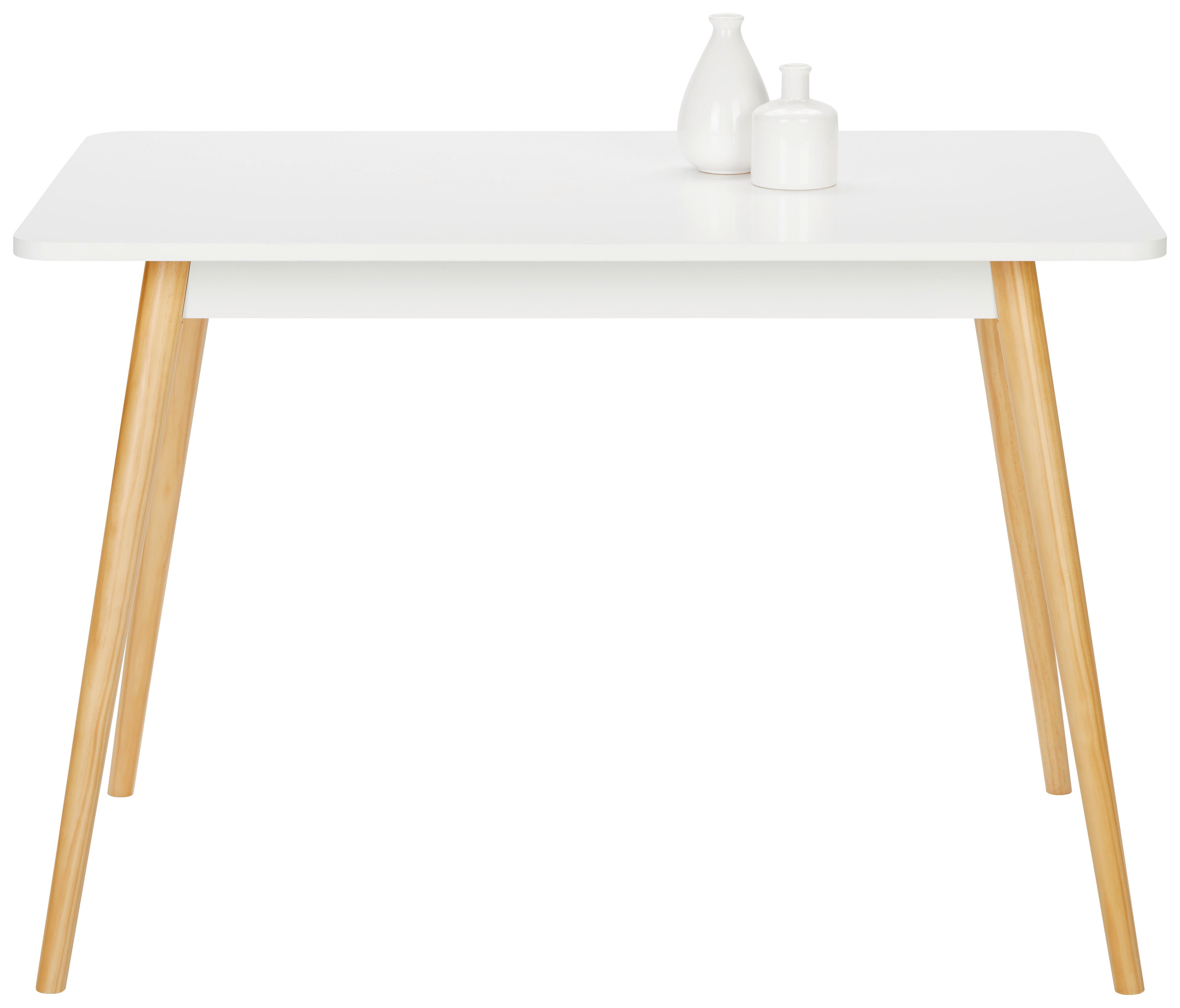 Étkezőasztal Anouka - Natúr/Fehér, modern, Faalapú anyag/Fa (110/70/76cm) - Based