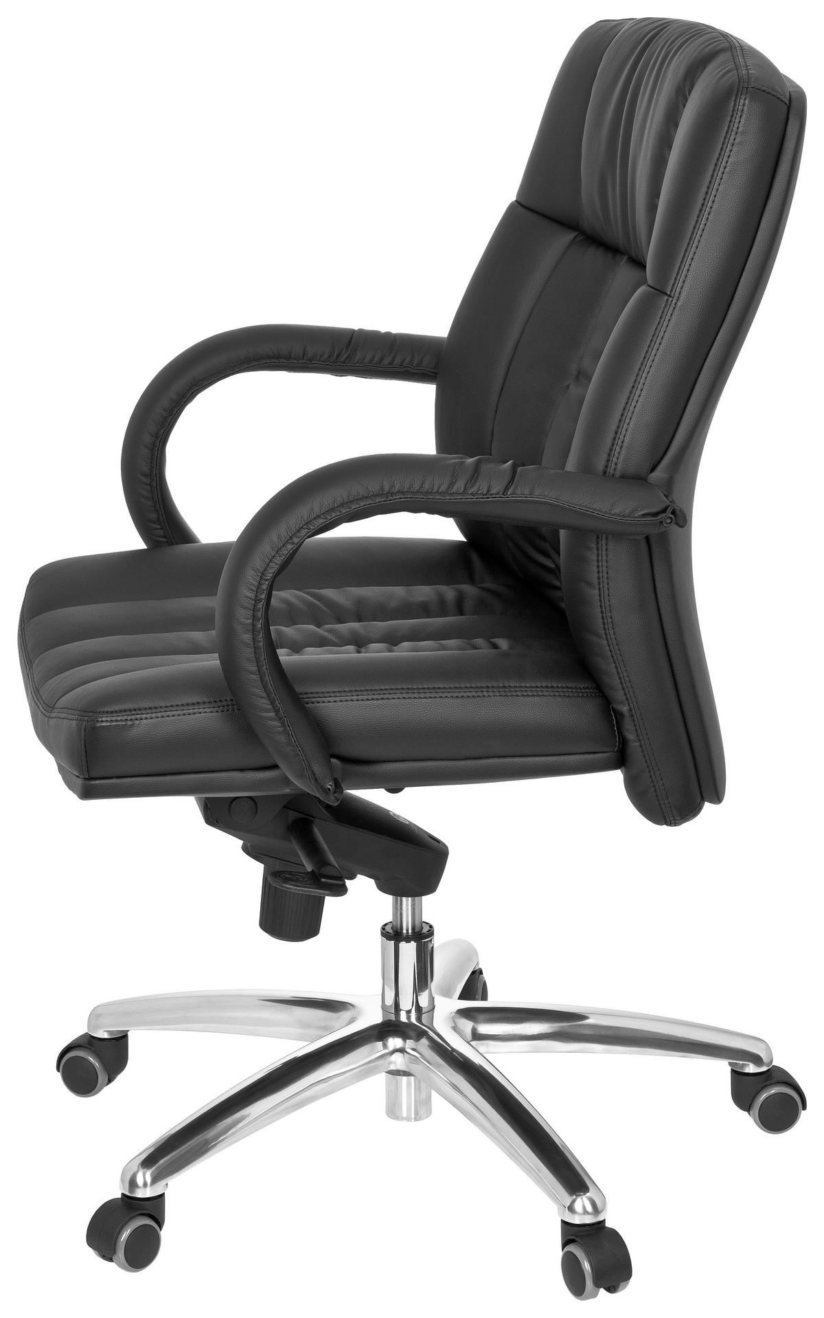 Pisarniški Stol Xxl G 100, Črna - srebrne barve/črna, Basics, kovina/umetna masa (62/113/59cm) - MID.YOU