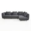 SOFFA CELINA - mörkgrå/svart, Modern, metall/trä (278/175cm) - Bessagi Home