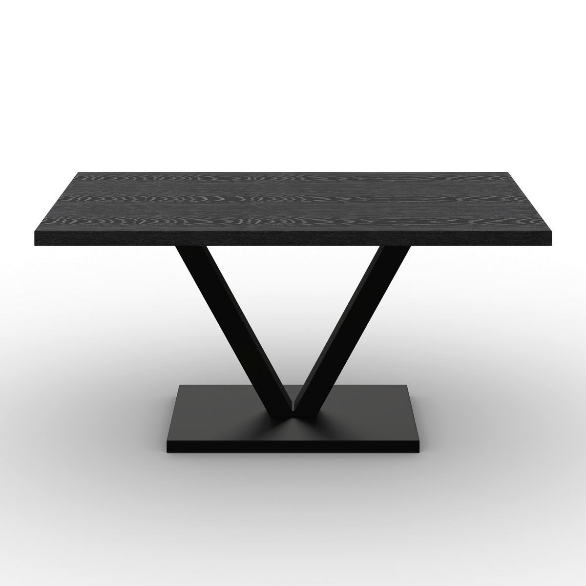 Jedilna Miza Loca, Črna, 160x90 - črna, Moderno, kovina/leseni material (160/76/90cm) - Bessagi Home