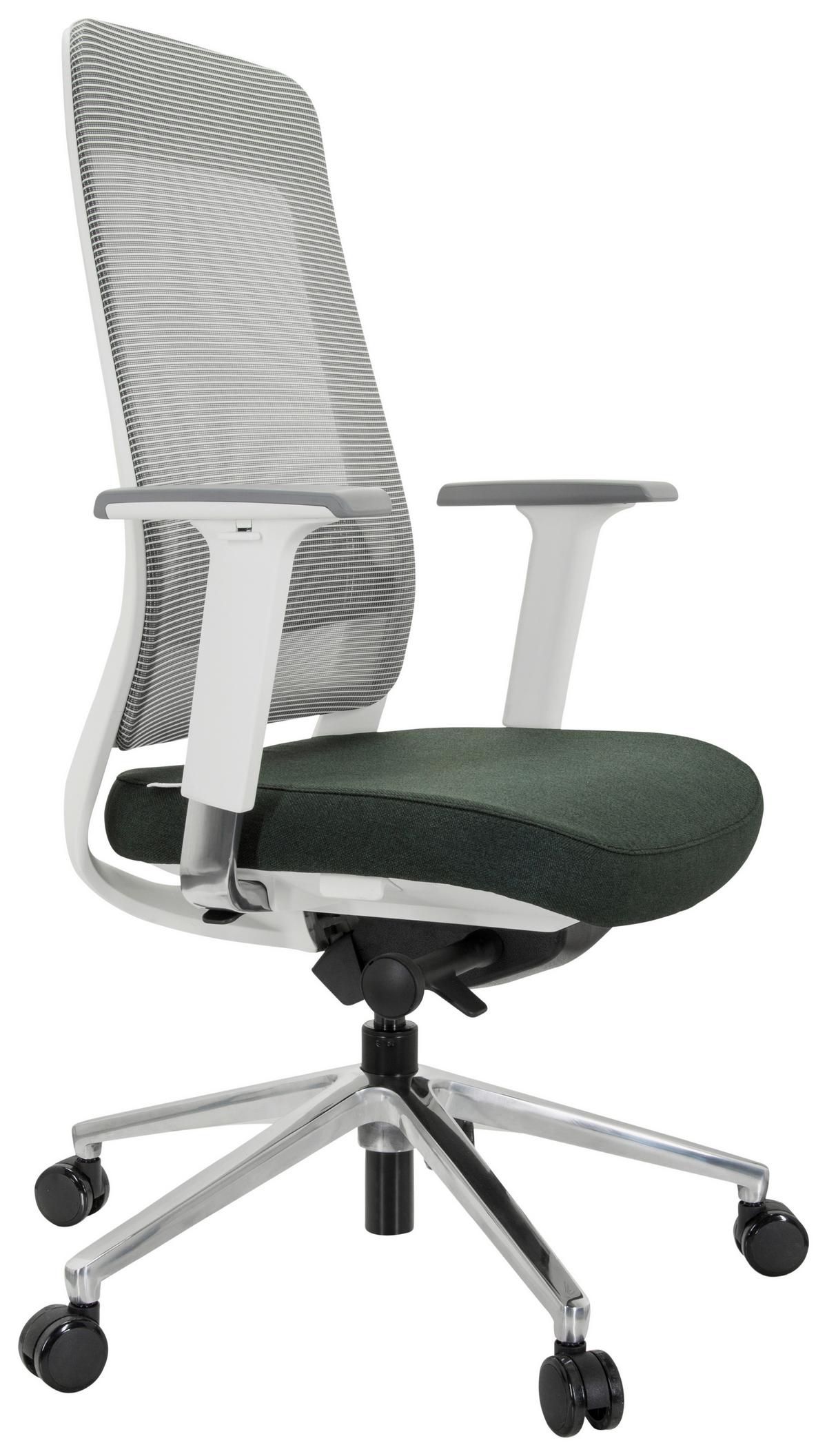 Pisarniški Stol Chiaro T2 White, Črna, Siva - siva/črna, Moderno, kovina/umetna masa (67/118/63cm) - MID.YOU