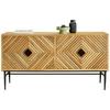 SIDEBOARD GATSBY - ljusbrun/svart, Lifestyle, metall/trä (175/90/45cm) - Mömax