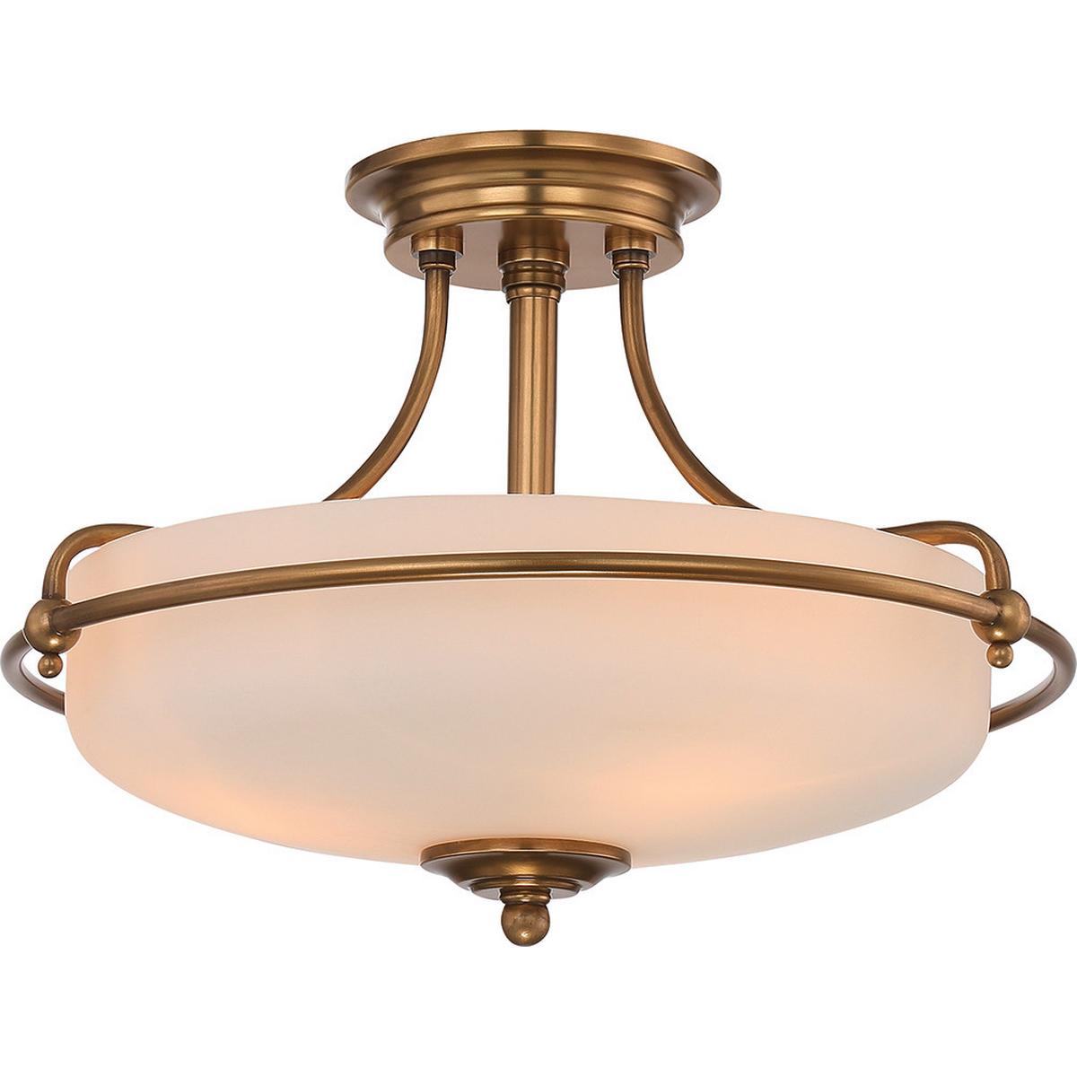 Stropna Svjetiljka Griffin - brončane boje/boje mjeda, Lifestyle, staklo/metal (42.2/30.1cm) - Elstead Lighting