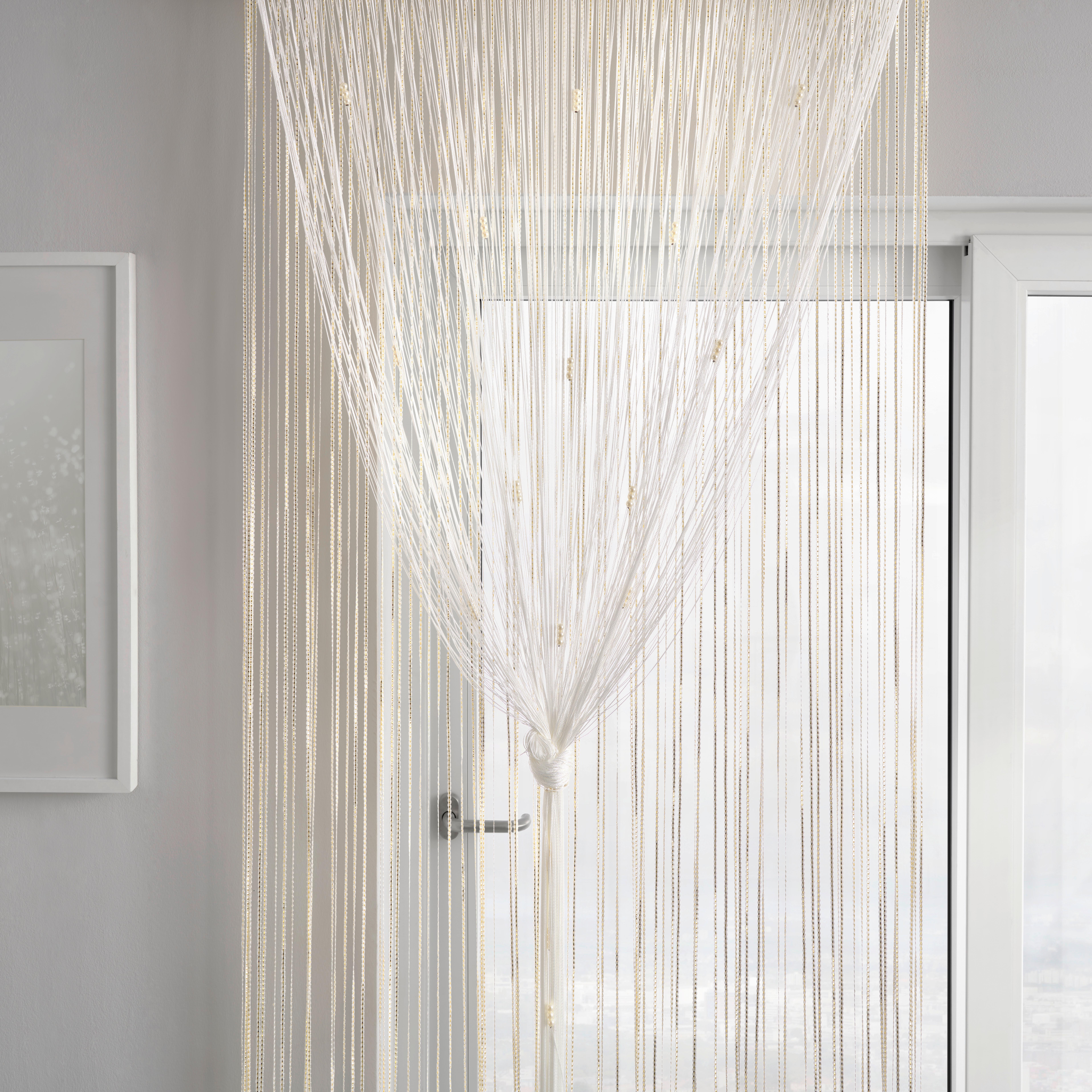 rideau de fil diverse Farben ca. 90x245cm - doré/couleur argentée, Lifestyle, textile (90/245cm) - Modern Living