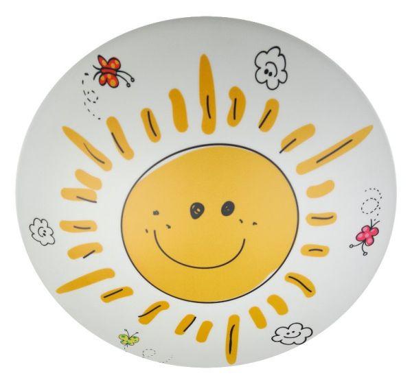 LAMPA SUFITOWA DZIECIĘCA 681 SUNNY - biały/żółty, Design, tworzywo sztuczne/metal (36cm)