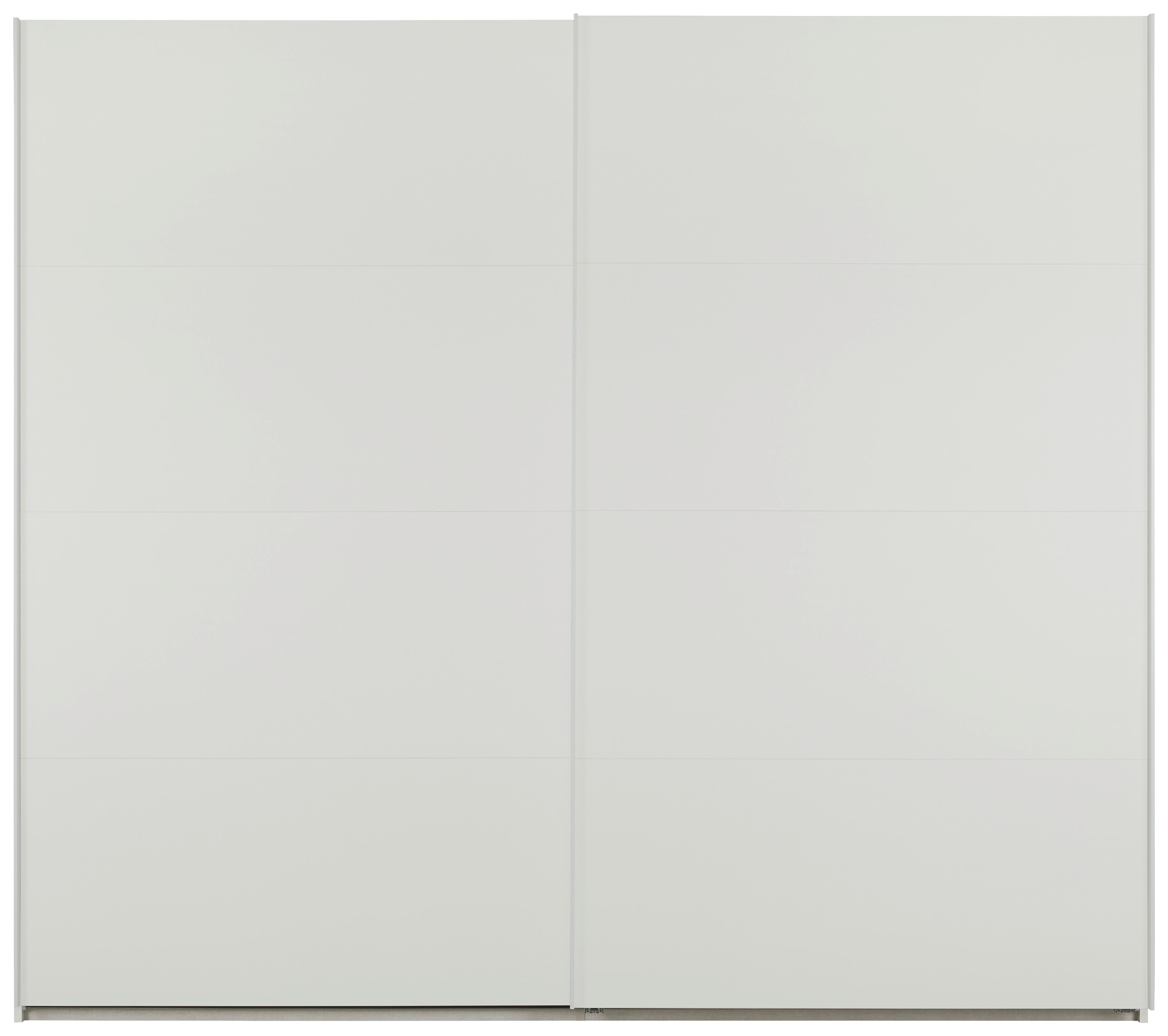 Schwebetürenschrank Lago in Weiß ca. 251x222x60cm - Weiß, MODERN, Holzwerkstoff/Metall (251/222/60cm) - Mömax
