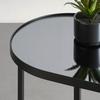 SIDOBORD NOBILE -SB- - svart, Modern, metall/glas (55/55/29cm) - Mömax