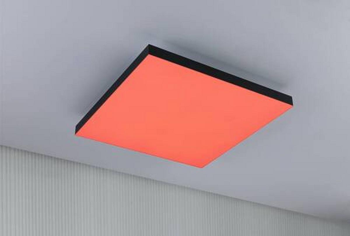 LED-Paneel Velora Rainbow in Schwarz max. 19 Watt - Schwarz, Basics, Metall (45/45/6,4cm) - Paulmann