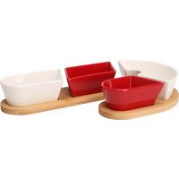 Set Zdjela Za Serviranje Candy - bijela/prirodne boje, Basics, drvo/keramika (17/29/4,5cm)