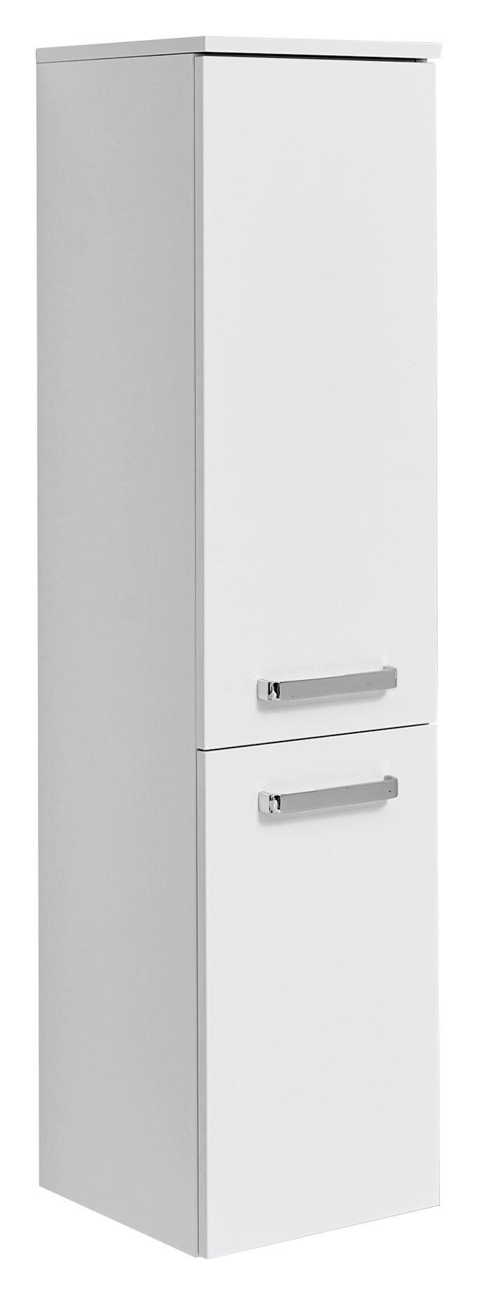 SZAFKA ŚREDNIA TIVOLI 312 - biały/kolor chromowy, Design, materiał drewnopochodny/metal (30/123,2/33cm) - Xora