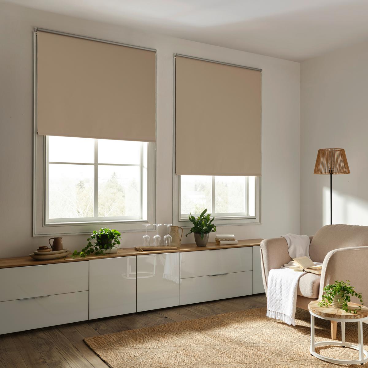 Jaluzea de agățat Thermo - nisipiu, textil (120/150cm) - Premium Living