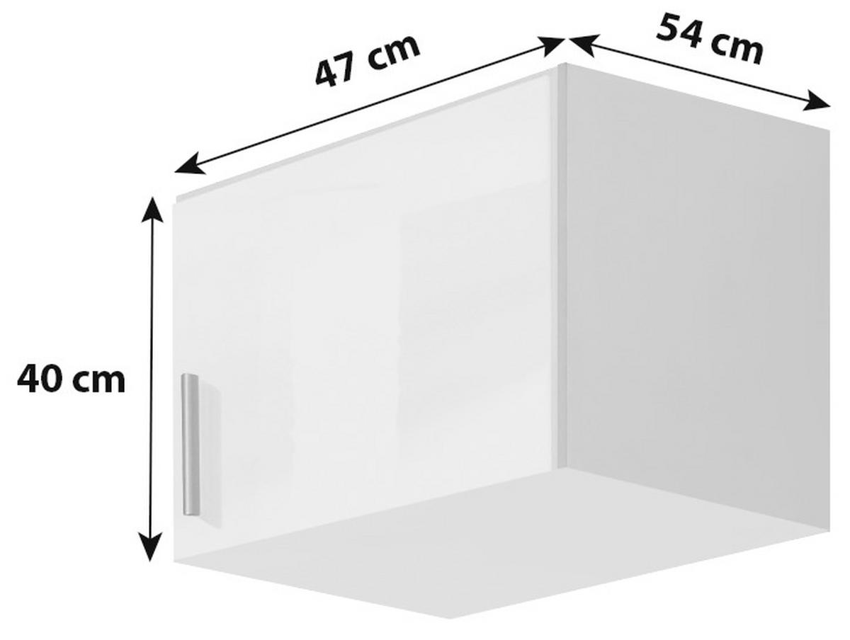 Nastavek Za Enodelno Omaro Celle - bela/barve aluminija, Moderno, umetna masa/leseni material (47/39/54cm) - Mömax