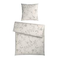 Bettwäsche Nature Romy Grau/Weiß ca. 135x200cm - Weiß/Grau, Textil (135/200cm) - Mömax