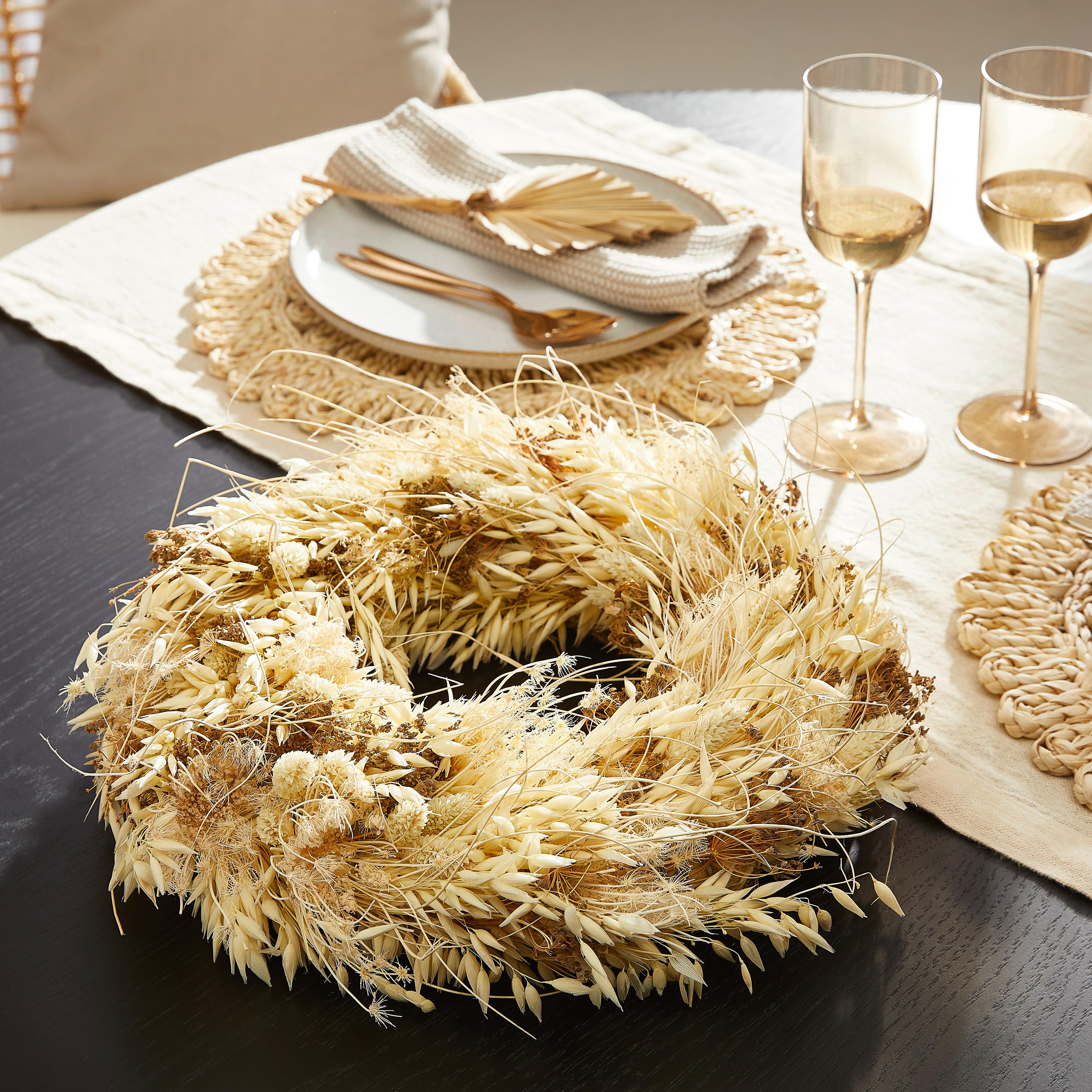 WIANEK Z SUSZONYCH KWIATÓW 162201111 - kolor naturalny/brązowy, Trend, materiały naturalne (35cm)