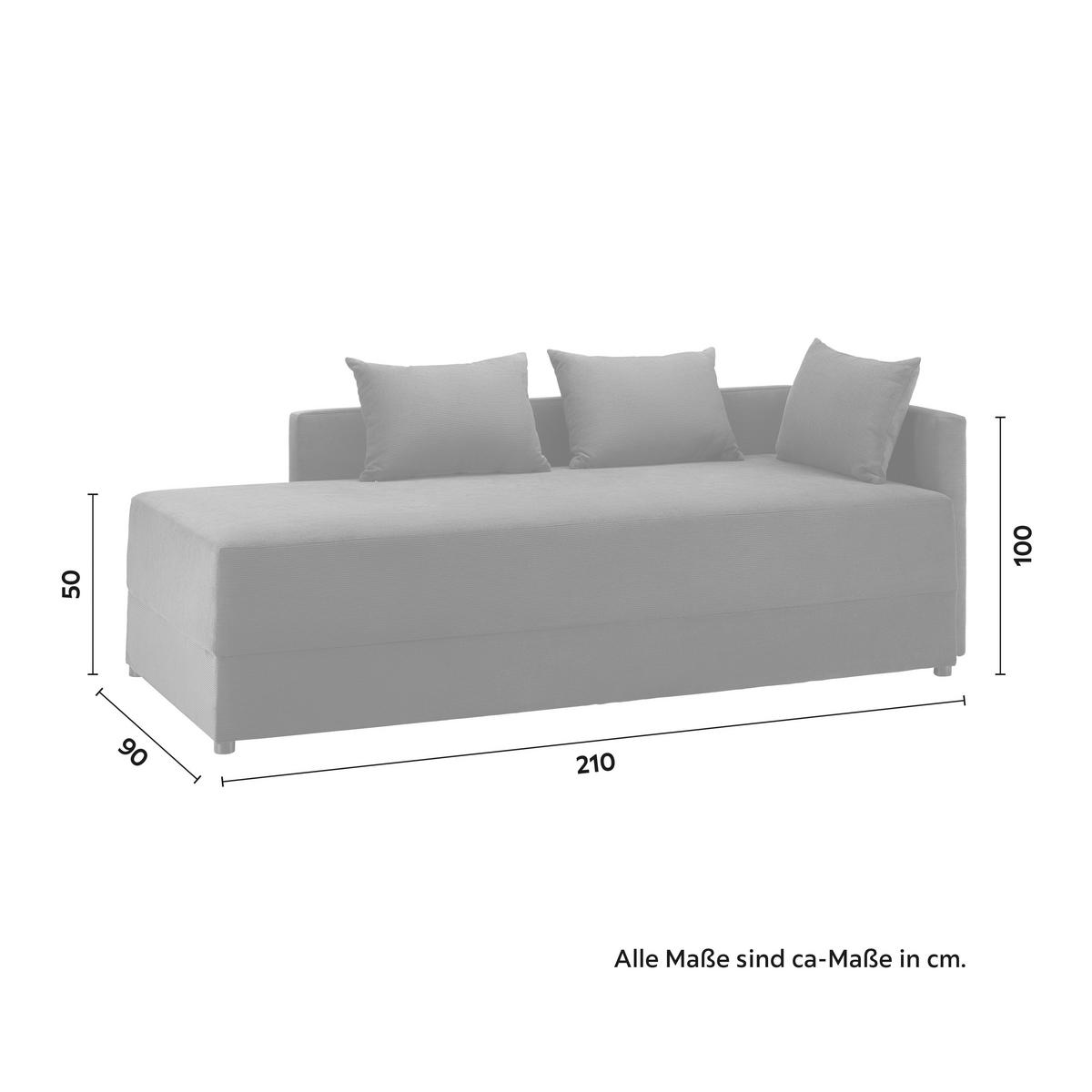 Sofa Elea - tamno siva/crna, Moderno, drvo/tekstil (90/100/210cm) - Bessagi Home