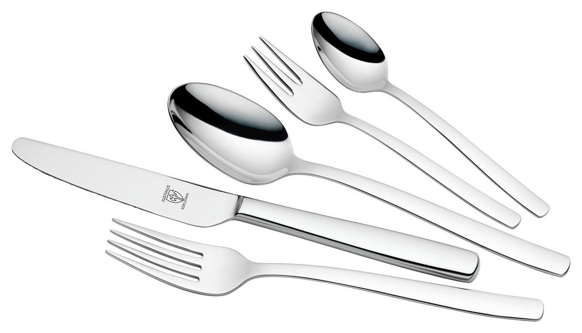 ZESTAW SZTUĆCÓW 648-640 - kolor stalowy, Basics, metal (50,2/39,5/6,1cm) - Justinus
