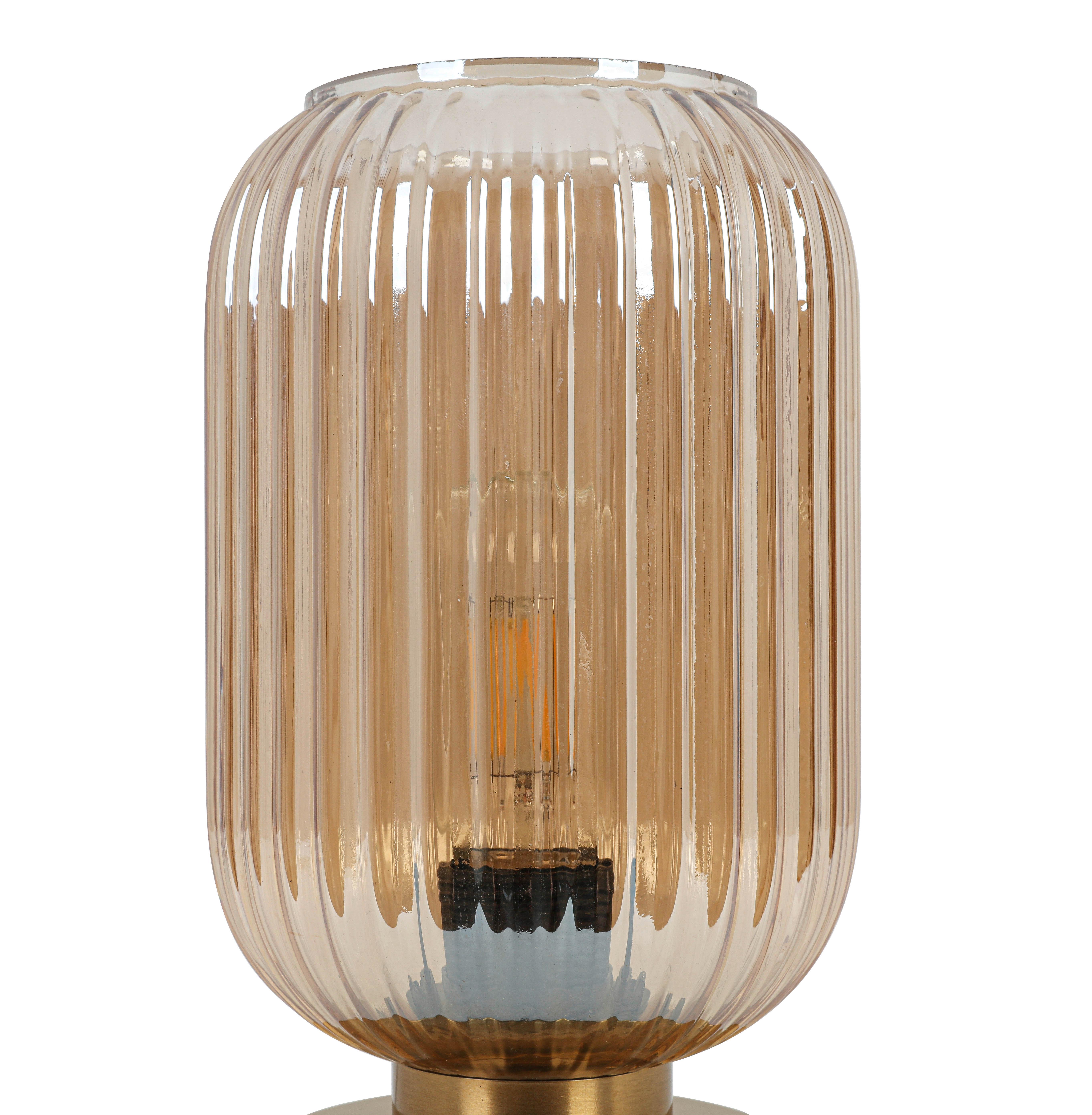 BORDSLAMPA EXI - mässingsfärgad, Modern, metall/glas (14/14/24cm) - Mömax