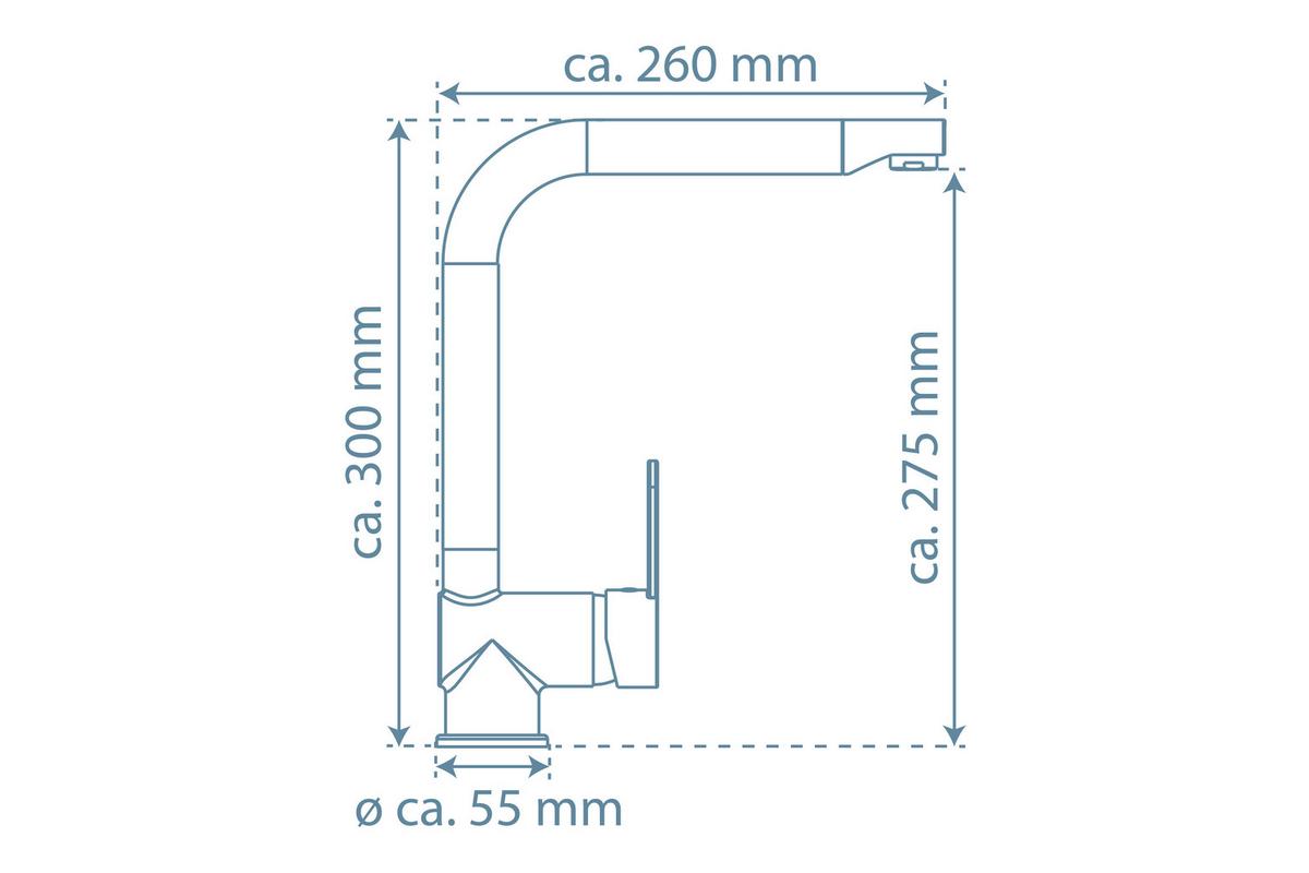 Slavina Rio - boje oplemenjenog čelika/crna (30cm)