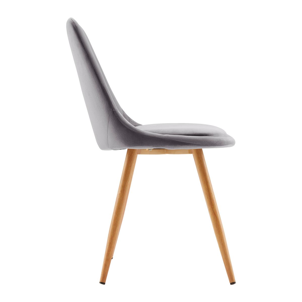 KRZESŁO IRIS - kolor dębowy/ciemnoszary, Modern, metal/tkanina (49/87/55cm) - Bessagi Home