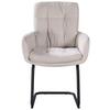 STOL MED ARMSTÖD NOVA - beige/svart, Modern, metall/textil (61/91/65cm) - Mömax