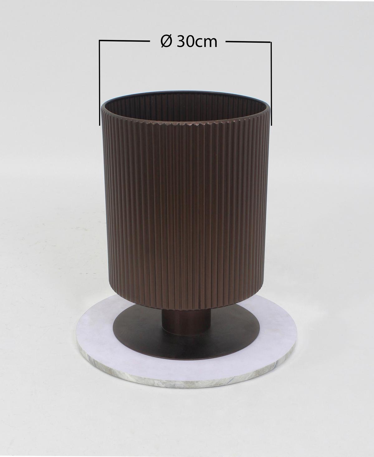 Dohányzóasztal Solco - natúr színű/bronzszínű, Lifestyle, faalapú anyag/fém (44/46cm) - Premium Living