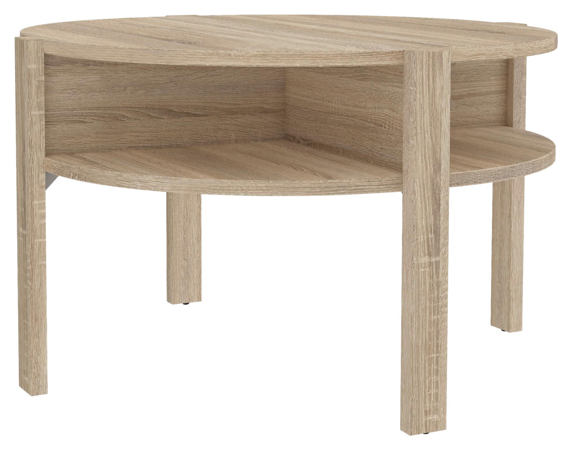 Klubska Miza Tobago, Barva Hrasta - hrast sonoma, Romantika, leseni material (74,4/74,4/45,5cm) - Ti'me