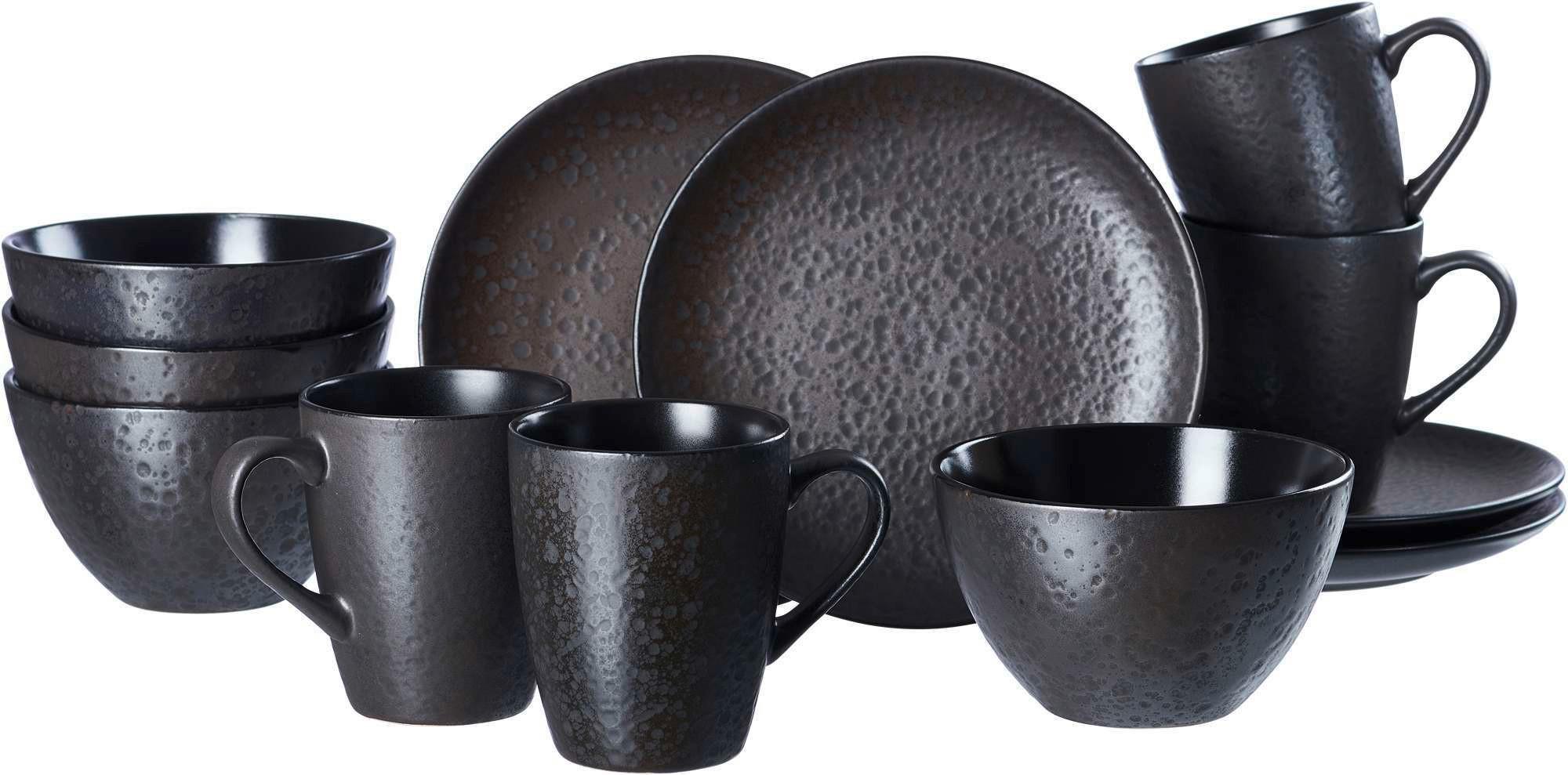 SERWIS ŚNIADANIOWY 271362 KITWE - czarny, Trend, ceramika - Ritzenhoff Breker