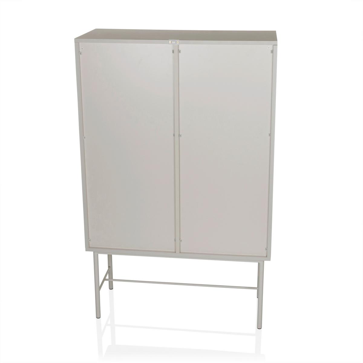 Regal Sio, Siva - siva, Moderno, kovina/leseni material (82/35/130cm) - MID.YOU