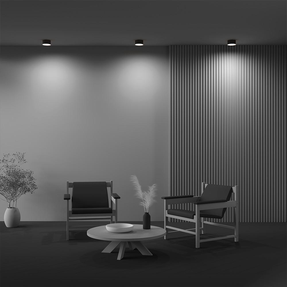 DECKENLEUCHTE ZON - Schwarz, Modern, Metall (12/6cm) - MAYTONI