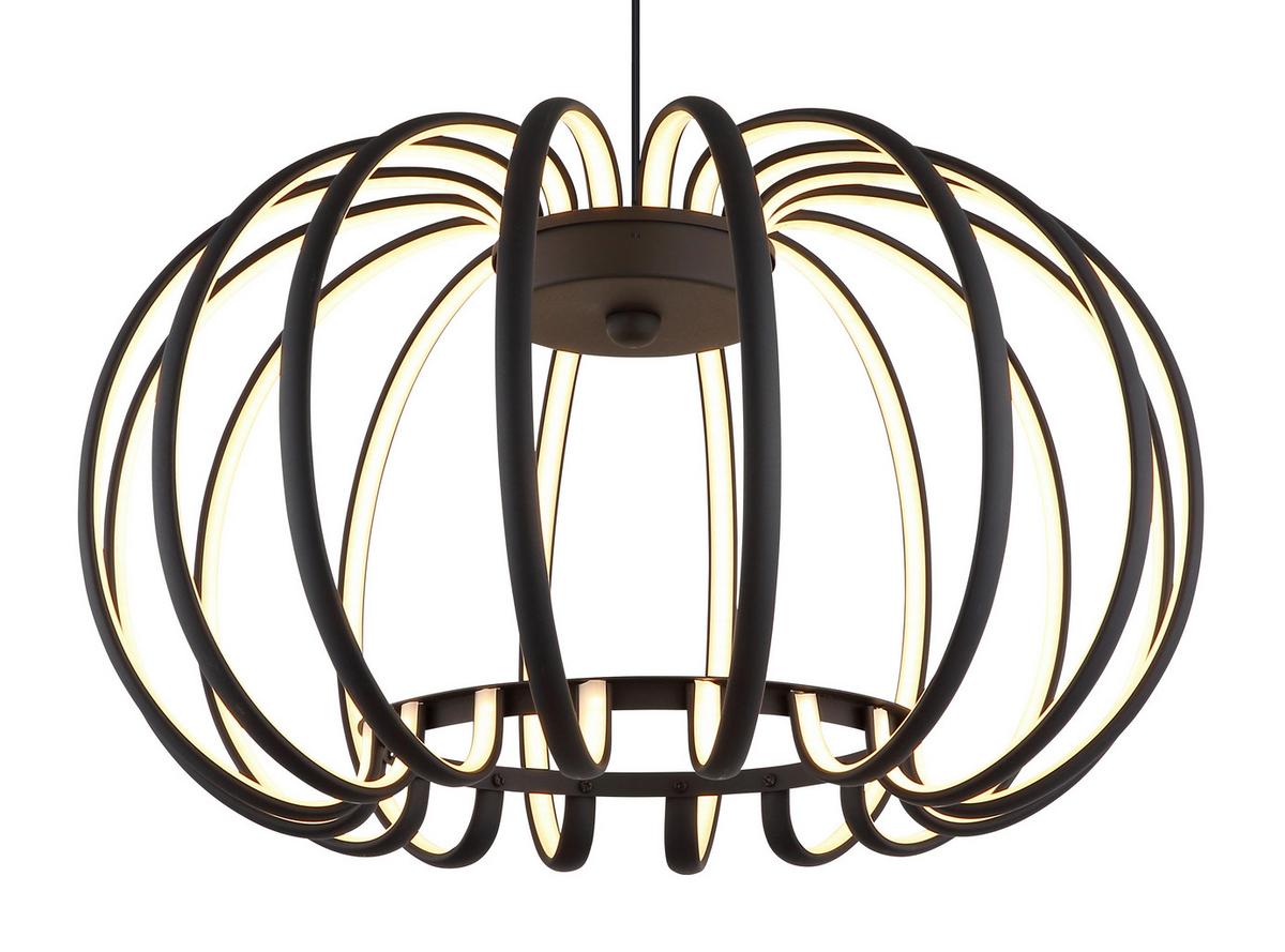 Led Svjetiljka Viseća 15946b Ribbon - bijela/crna, Design, metal/plastika (40/120cm) - Globo