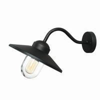 Kültéri Falilámpa Klampenborg-Bk - fekete, Konventionell, üveg/fém (42/27,5/25,5cm) - Elstead Lighting