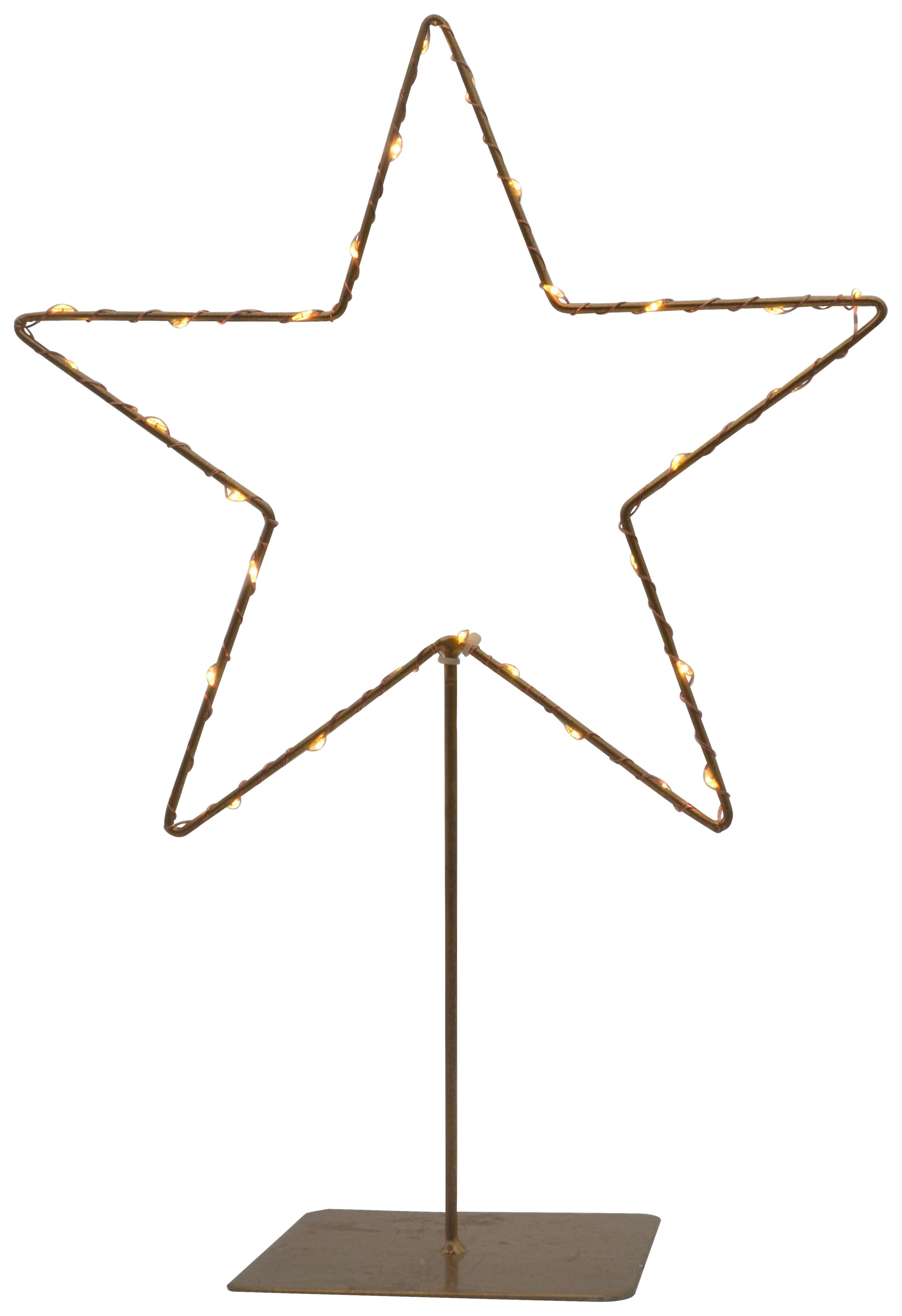 LED-Dekoleuchte Stirni in Goldfarben - Goldfarben, Konventionell, Metall (39cm) - Modern Living