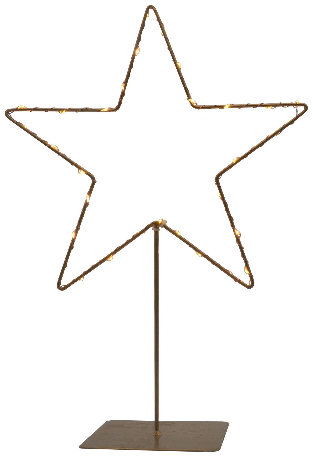 LED-Dekoleuchte Stirni in Goldfarben - Goldfarben, Konventionell, Metall (39cm) - Modern Living