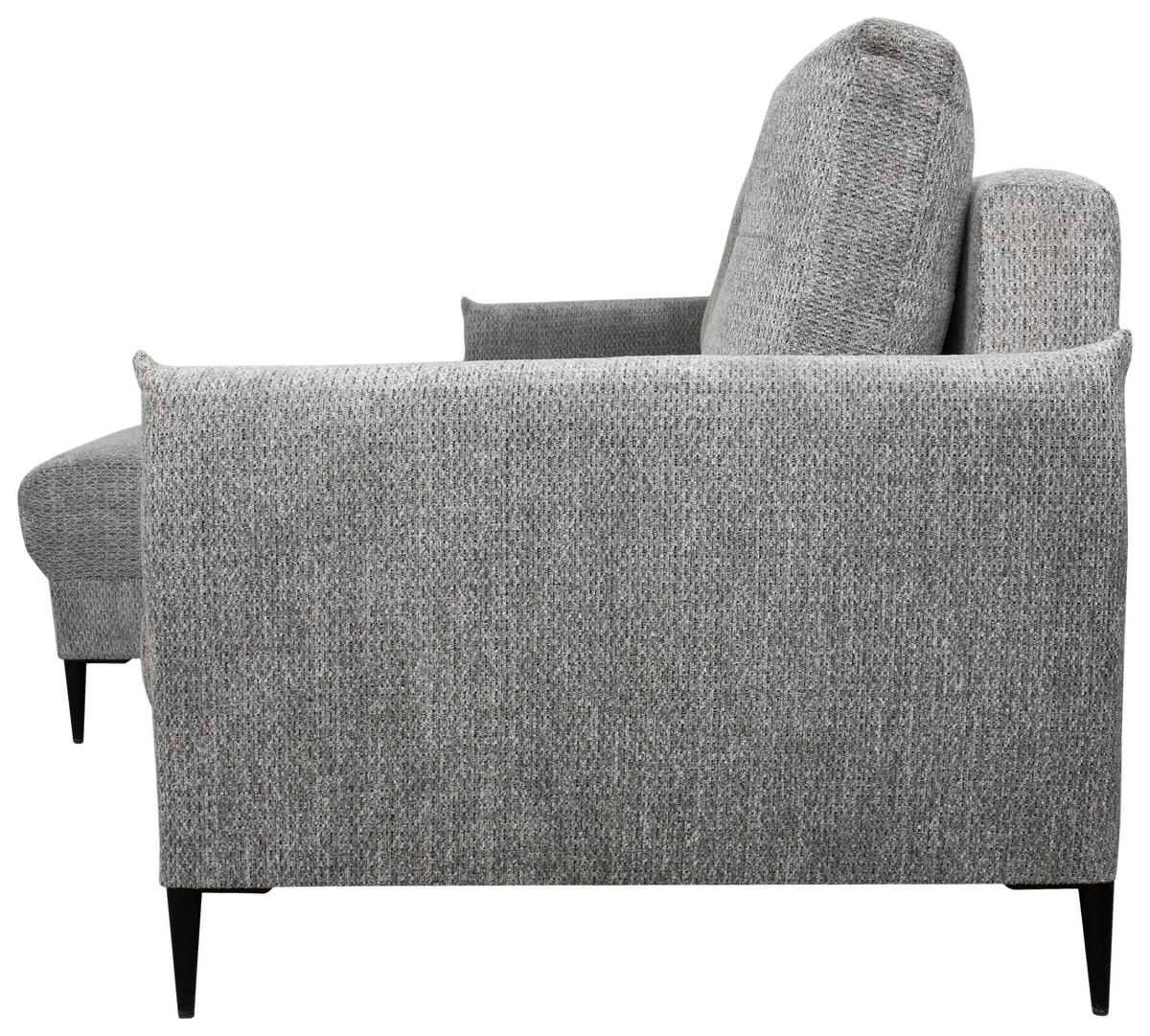 Kutna Garnitura Polis - siva/crna, Trend, tekstil/metal (221/142cm) - Ondega