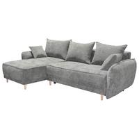 Funkcijska Sedežna Garnitura Rea, Z Ležiščem - siva/barve bukve, Trendi, tekstil/les (245/155cm) - Mömax
