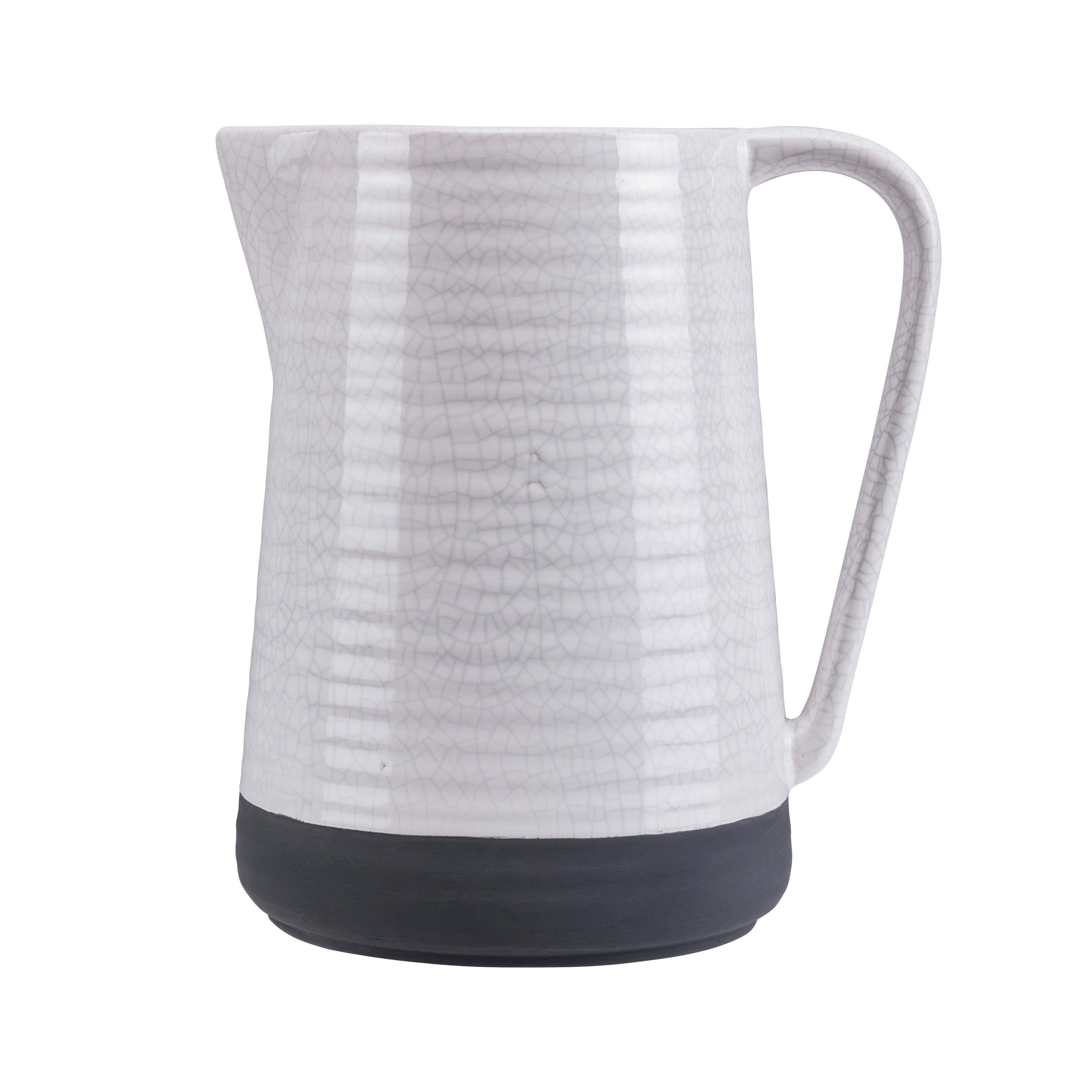 Vase Rezzo aus Steinzeug - Weiß/Grau, MODERN, Keramik (19,2/21,5cm) - Bessagi Home