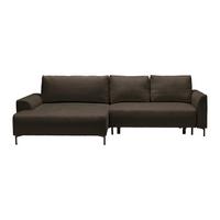Ecksofa Integra Braun - Schwarz/Braun, Textil/Metall (170/81-93/294cm) - Mömax