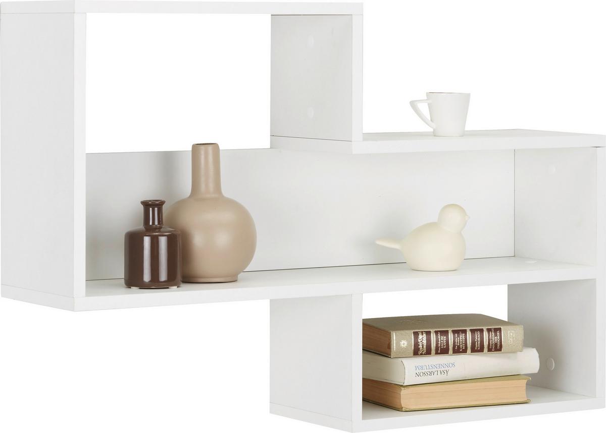 Wandregal in Weiß - Weiß, MODERN, Holz (80/55/20cm) - Mömax