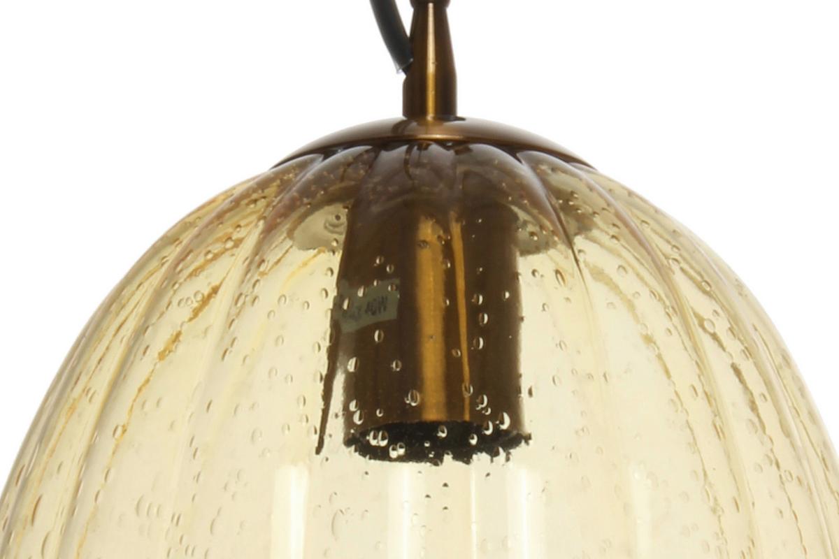 Hängeleuchte Virgina 125 Bernstein - Bernsteinfarben, Basics, Glas/Metall (23/23/36cm) - Kayoom