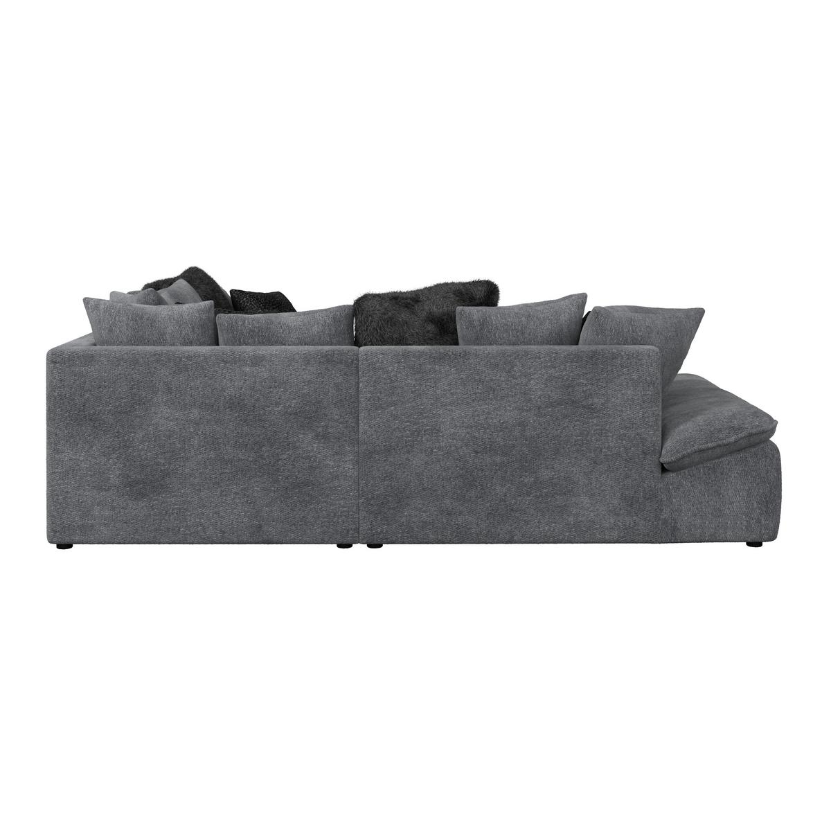 Kutna Garnitura Diun - siva/crna, Trend, tekstil (278/278cm) - Luca Bessoni