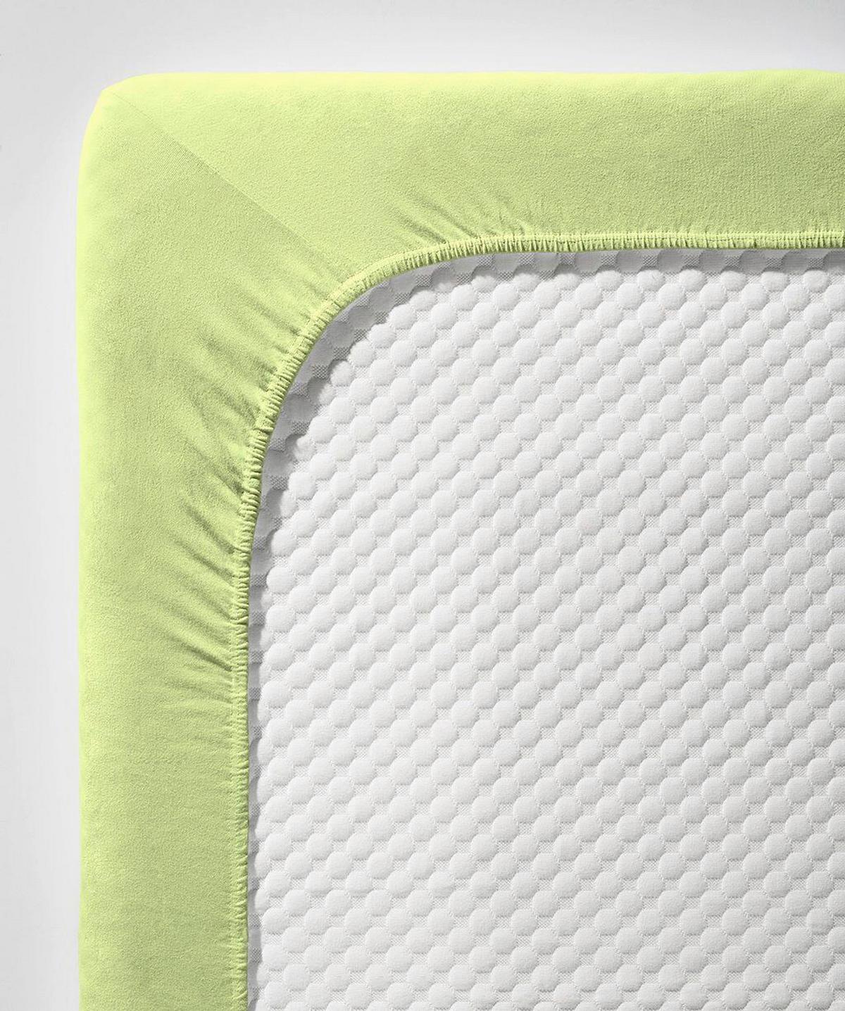 Boxspring-fixleintuch Q 4000 57 - Hellgrün, Basics, Textil (180-200/200-210cm) - Fleuresse
