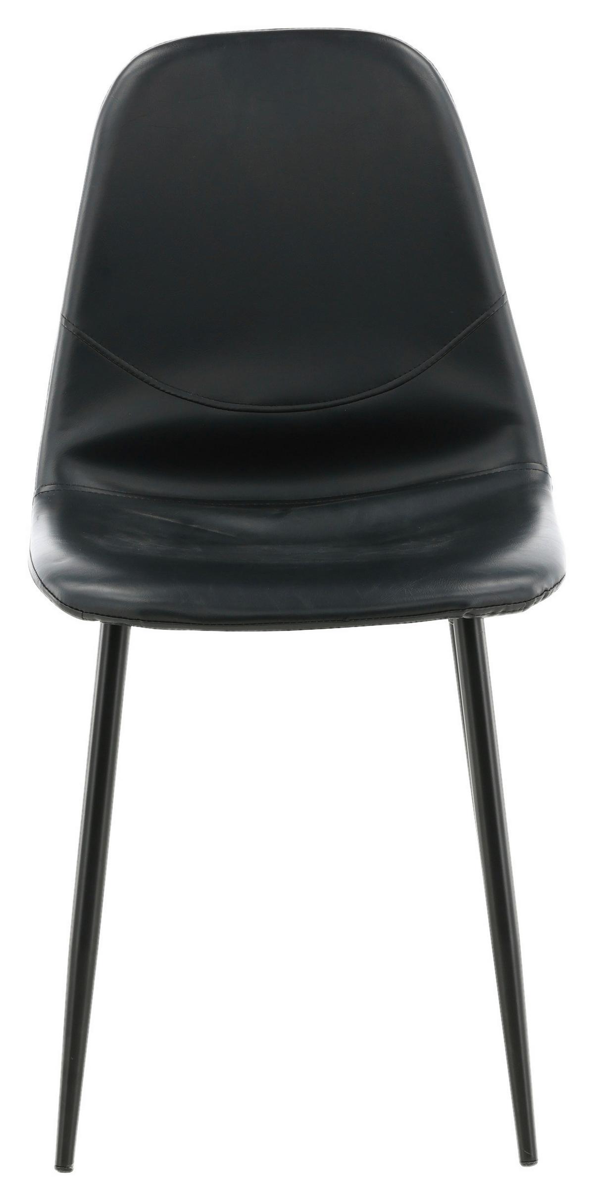 STUHL-SET POLAR - Schwarz, Design, Textil/Metall (43,5/85,3/43cm) - Livetastic