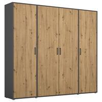 Ormar S Klasičnim Vratima Voyager - siva/hrast Artisan, Moderno, drvni materijal/plastika (187/194/53cm) - Modern Living