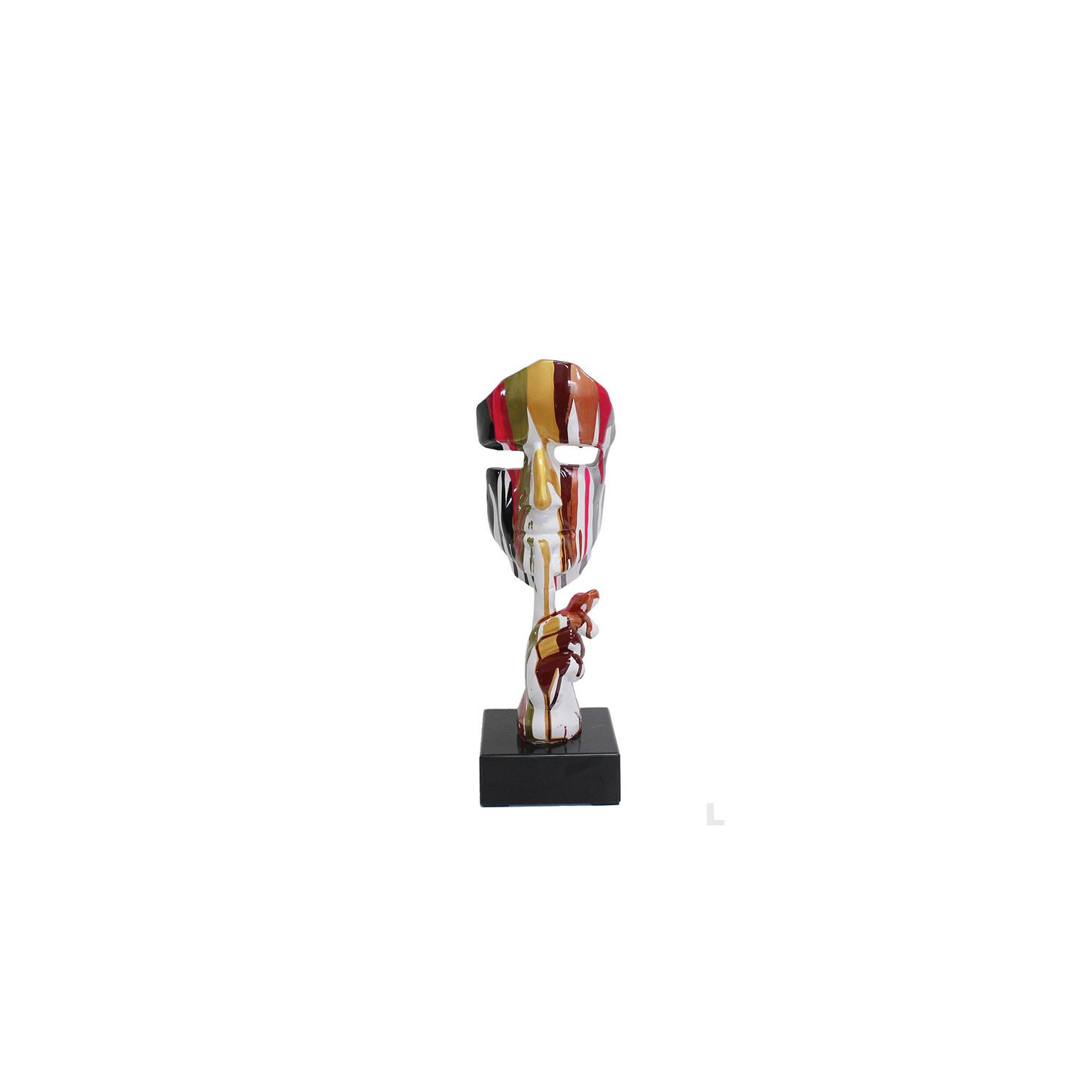 Skulptur Colorful Silence Multicolor - Multicolor, Basics, Kunststoff/Stein (13/41/13cm)