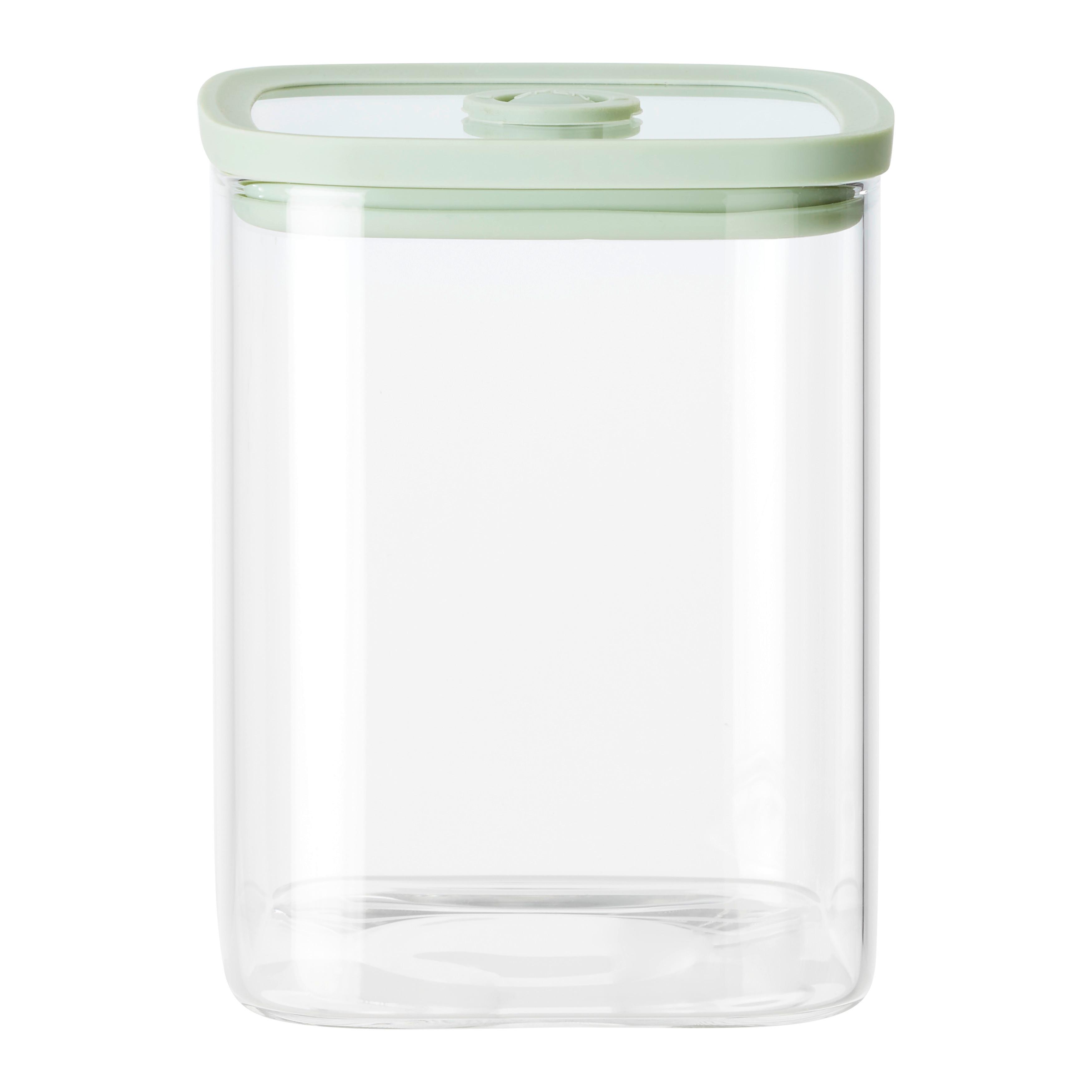 Üveg Ételtároló Selina - átlátszó/zöld, Modern, műanyag/Üveg (10,3/12,8/10,3cm) - Modern Living