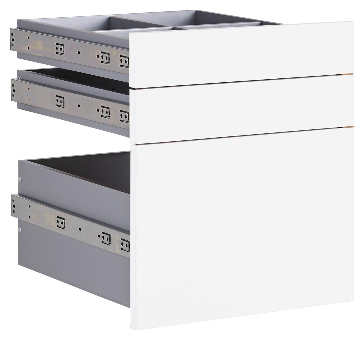 Set Ladica Unit - bijela, Moderno, drvni materijal (45,3/50,3/47cm) - Based