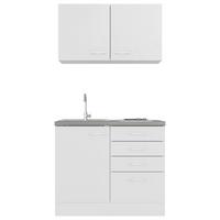 Majhna Kuhinja Z Aparati Lucca, Bela - bela/barve aluminija, Moderno, umetna masa/leseni material (100cm) - FlexWell