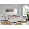 Boxspring Krevet Scarlett - bež/crna, Konvencionalno, drvni materijal/drvo (160/200cm) - Premium Living