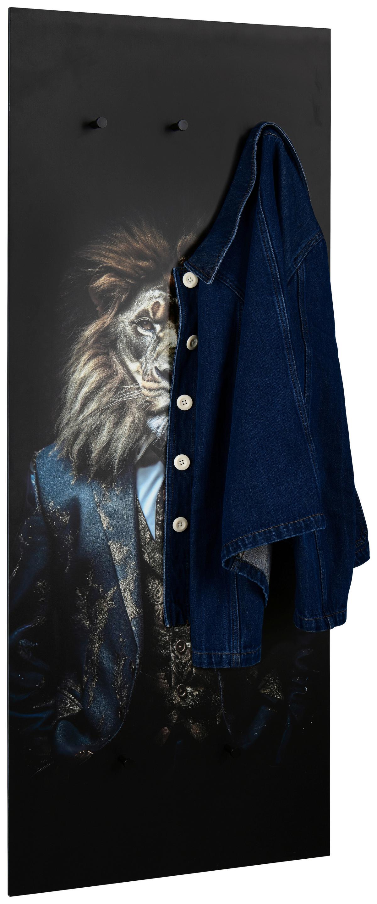 Wandgarderobe Kalea Löwe Multicolor - Multicolor, MODERN, Holzwerkstoff/Kunststoff (50/125/4cm) - Mömax